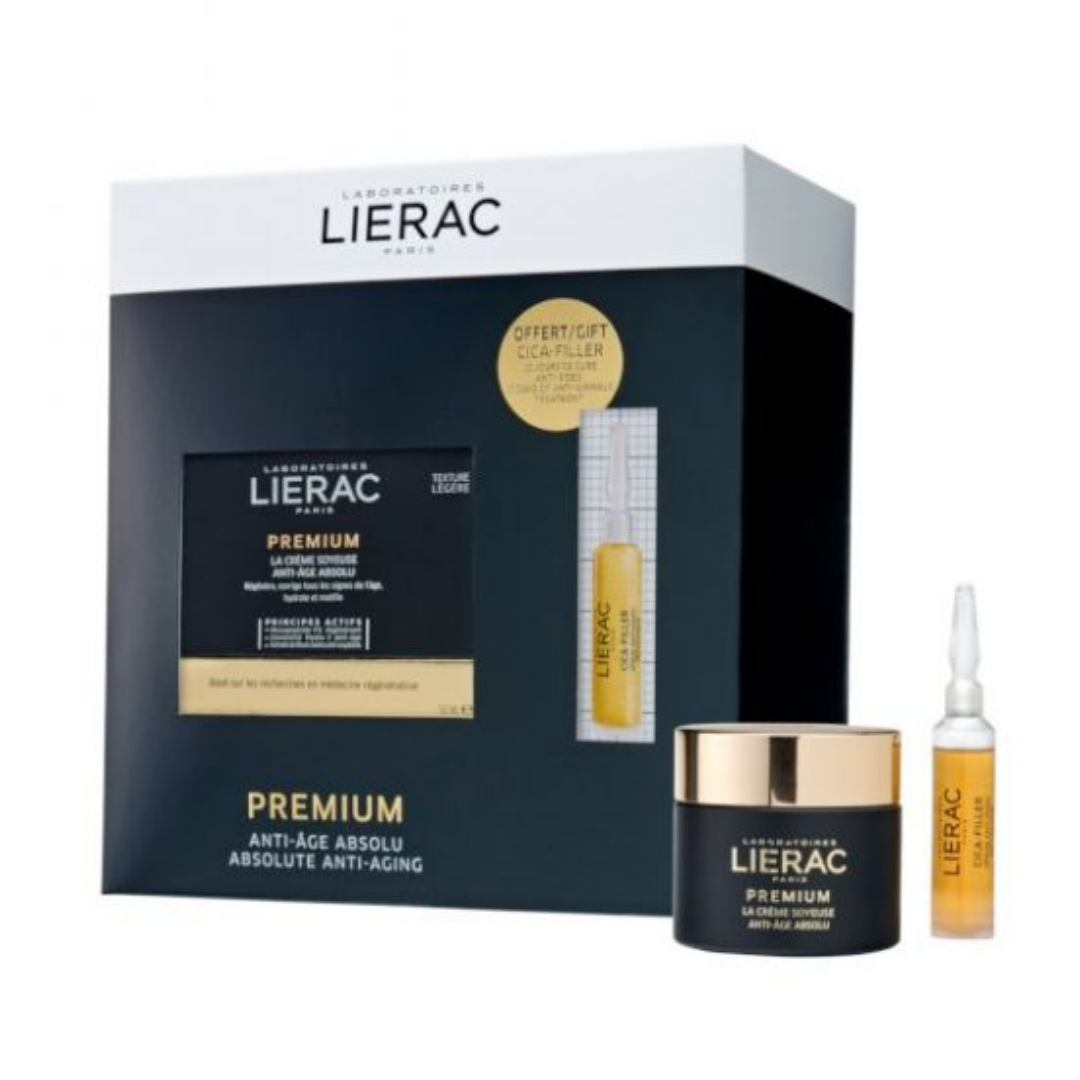 Lierac Promo Pack: Lierac Premium Silky Cream 50ml + Lierac Cica-Filler Serum 10ml