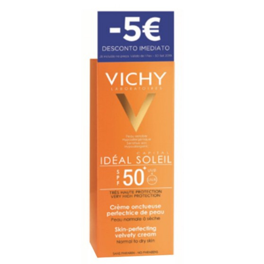 Vichy Idéal Soleil Skin Perfecting Creme Aveludado SPF50+ 50ml