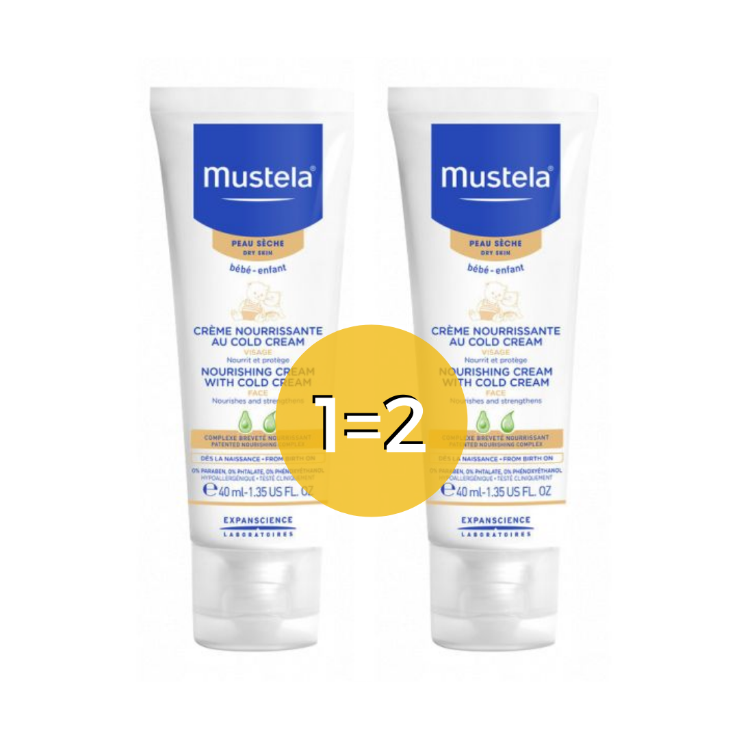 Mustela Baby Nourishing Face Cream with Cold Cream 2x40ml