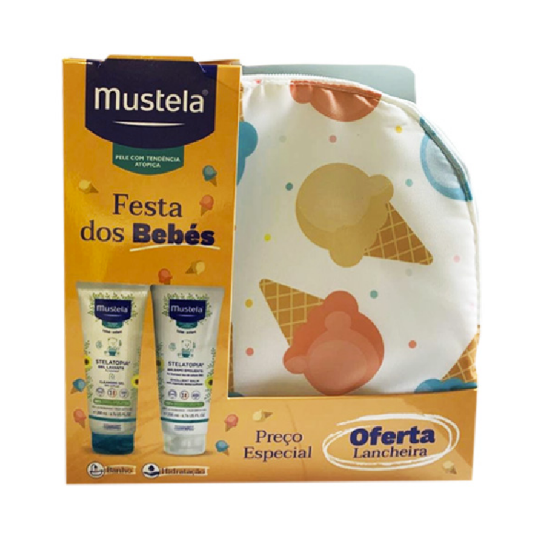 Mustela Baby Stelatopia Cleansing Gel 200ml + Mustela Baby Stelatopia Emollient Balm 200ml + Lunch Box