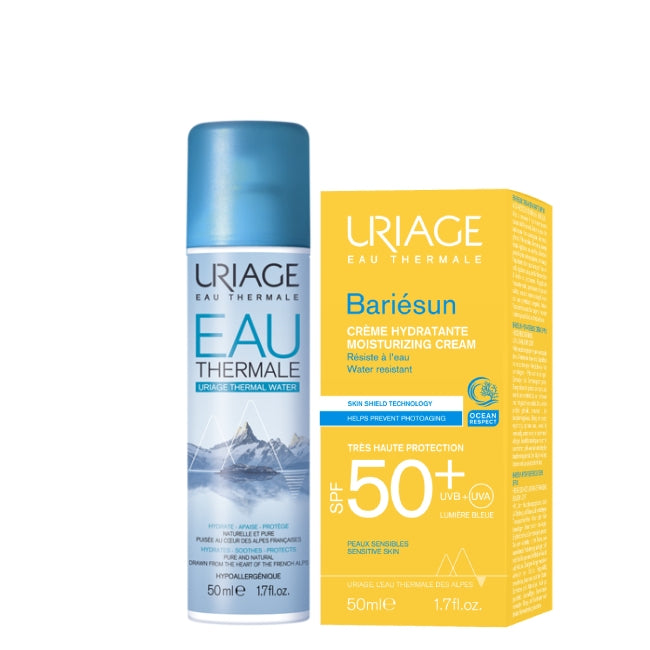 Uriage Bariésun Creme SPF50+ 50ml + Eau Thermale Água Termal 50ml