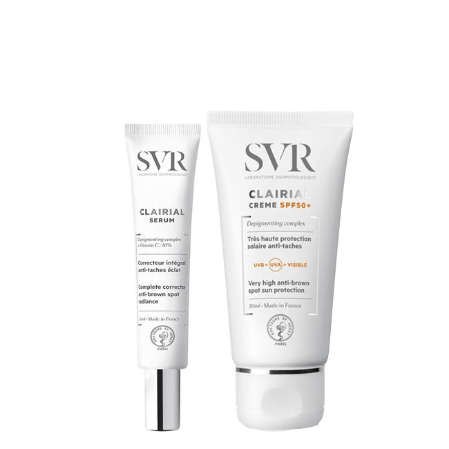 SVR Clairial Serum Complete Corrector Anti-Brown Spot Radiance 30ml + Clairial SPF50+ Very High Anti-Brown Spot Sun Protection 50ml