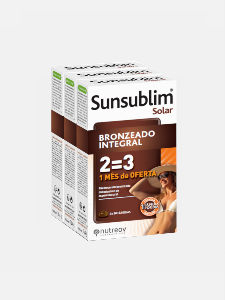 Nutreov Sunsublim Integral Tanning 3x30 Capsules with 3rd Pack Offer