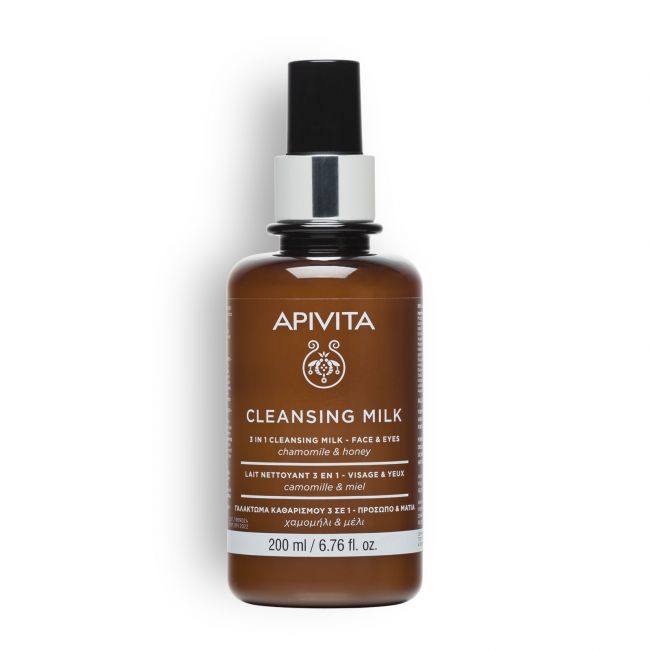Apivita 3 in 1 Cleansing Milk Face & Eyes 200ml