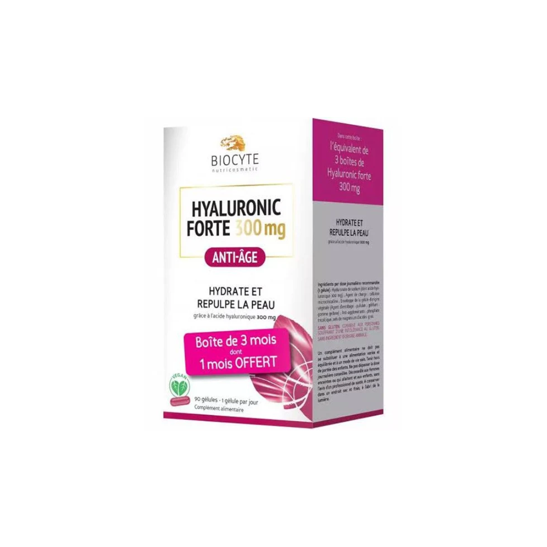 Biocyte Hyaluronic Forte 300mg x30 caps + 3rd pack Offer