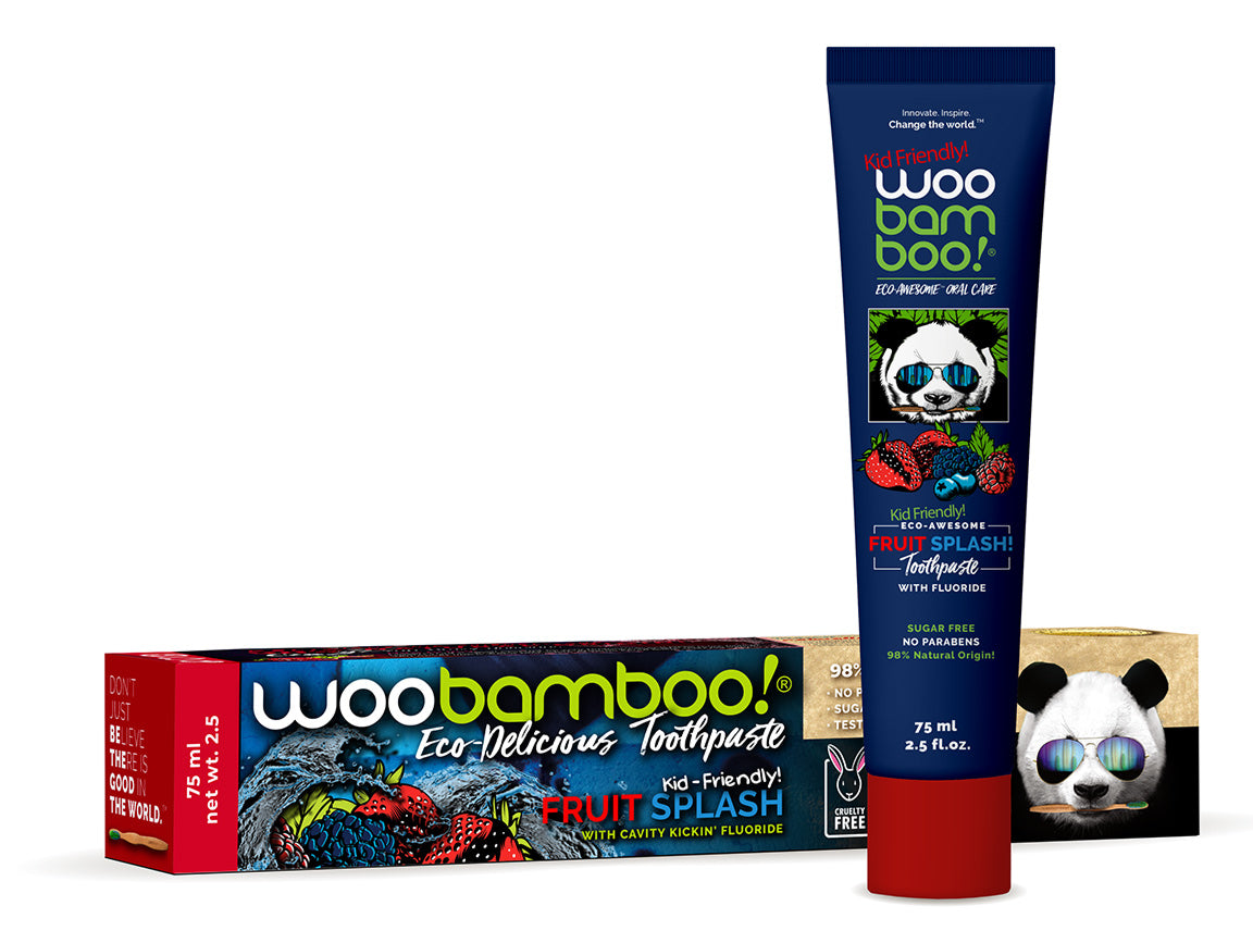 WooBamboo Fluoride-Free Natural Bubble Berry Toothpaste