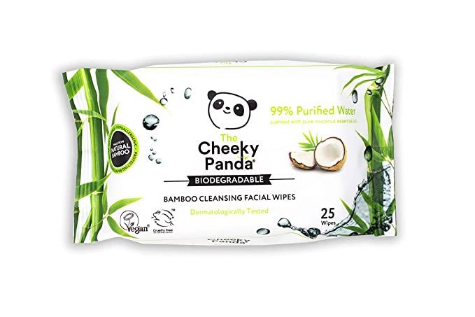 Cheeky Panda Biodegradable Facial Wipes Coconut x25