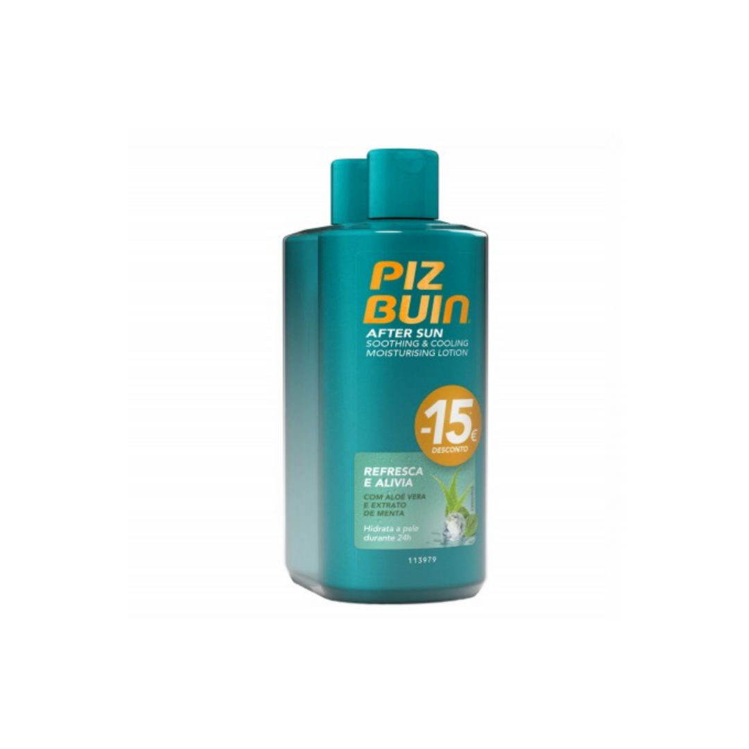Piz Buin Pack Promocional: Piz Buin After Sun Loção Hidratante Suavizante e Refrescante 2x200 ml