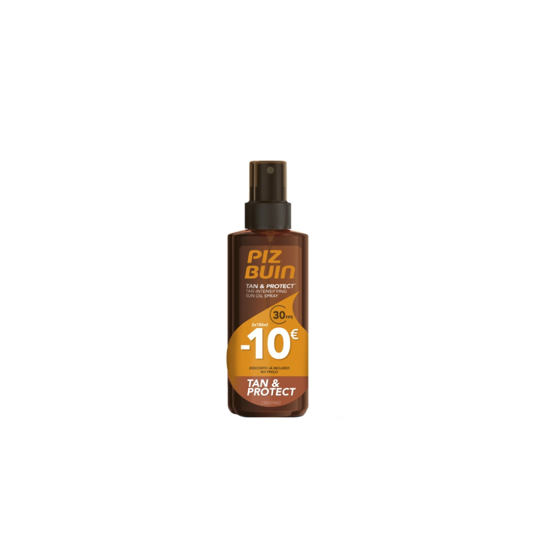 Piz Buin Tan & Protect Duo Oil SPF30 Sun Tanning Spray 2x150ml