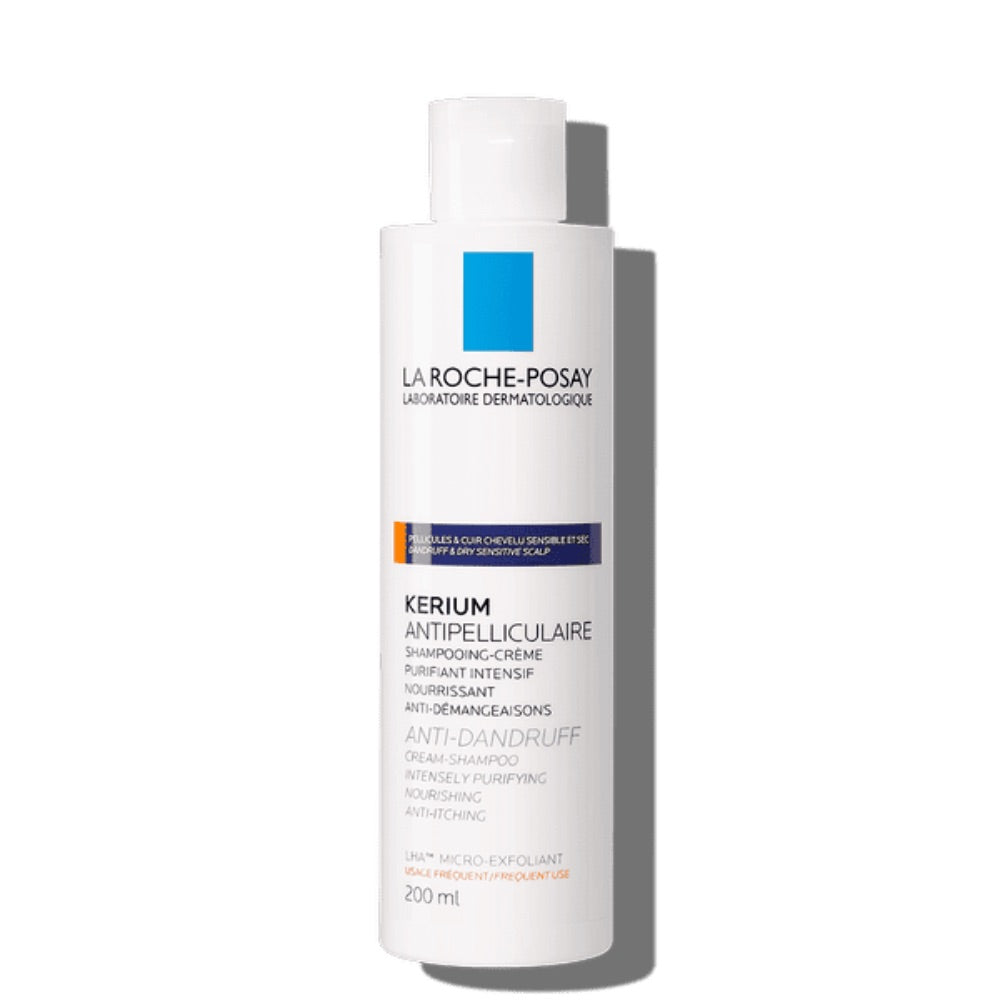 La Roche-Posay Kerium Cream-Shampoo Anti-Dandruff Micro-Exfoliating for Dry Scalp 200ml
