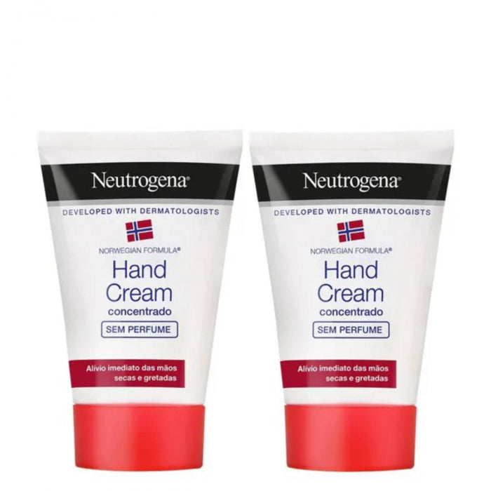 Neutrogena Concentrated Unscented Hand Cream 2x50ml