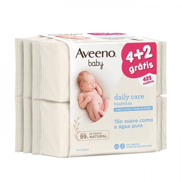 Aveeno Pack Promocional: Aveeno Baby Toalhitas 6x72