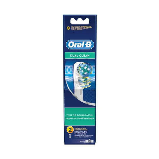 Oral-B Dual Clean Replacement Brush Head x2